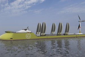 Model af skibet som skulle have været bygget til fiskeopdræt. Foto: Pure Atlantic