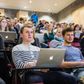 Hver anden ung drømmer om en lederstilling ifølge ny undersøgelse. Her er vi til forelæsning blandt ingeniørstuderende på Ingeniørhøjskolen, Aarhus Universitet. Foto: AU Foto.