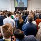 Den ukrainske præsident talte tirsdag til Folketinget. Talen blev holdt på ukrainsk og simultantolket til engelsk og dansk. Foto: Mads Claus Rasmussen/Ritzau Scanpix.