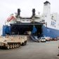 300 amerikanske panserkøretøjer og materiel ankom i april til Esbjerg som led i en Nato-øvelse. Danmark yder ”værtsnationsstøtte” – Host Nation Support. Foto: Jens Dresling/Ritzau Scanpix
