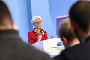 Christine Lagarde, president of the European Central Bank (ECB), at a rates decision news conference in Frankfurt, Germany, on Thursday, March 16, 2023. The European Central Bank went ahead with a planned half-point increase in interest rates but was silent on what may follow amid market turmoil that roiled Credit Suisse. Bloomberg photo by Alex Kraus