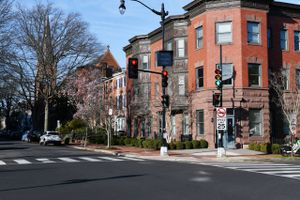 Capitol Hill at Third Street SE. 126 Third Street SE, bought by the Conservative Partnership Institute for $1.5 million in December 2020, is on this block. Photo for The Washington Post by Astrid Riecken