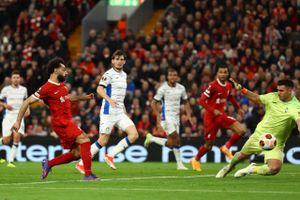 Liverpool har været et af trækplastrene i årets Europa League, og er nået til kvartfinalen, hvor angriber Mohamed Salah og resten af holdet løb ind i en øretæve på 0-3 mod Atalanta i den første kamp. Foto: Reuters/Molly Darlington  