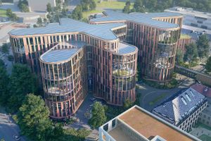 Børneriget bliver bygget lige ved siden af Rigshospitalen i København. Det skal stå færdigt i 2025. Foto: Børneriget