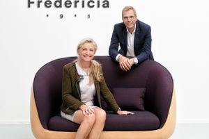 Adm. direktør Kaja Møller og direktør Thomas Graversen udgør direktionen i Fredericia Furniture.