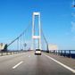 Det var et led i et systematisk svindelnummer, da vognmand kørte over Storebæltsbroen med øl og vand. Foto: Thomas Borberg/Arkivfoto