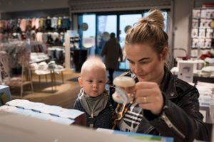 En af Babysams 30 danske butikker ligger i Vejle, og er ombygget efter kædens nye koncept. Ifølge selskabets direktør havde Vejle-butikken en vækst på 27 pct. i fjor. Foto: Joachim Ladefoged