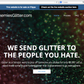 Sådan ser Matthew Carpenters webshop shipyourenemiesglitter.com ud.