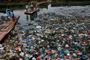 Emballage forurening i Indien. Foto: (AP Photo/Rafiq Maqbool)