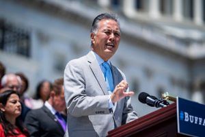 Rep. Mark Takano (D-Calif.) recently reintroduced a bill that would cut the standard workweek from 40 hours to 32. Washington Post photo by Jabin Botsford