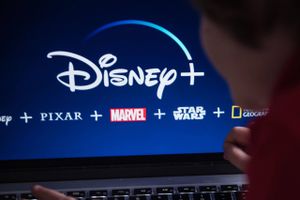 The Disney+ logo is displayed on a laptop computer in Hastings-on-Hudson, N.Y., on Feb. 7, 2020. Foto: Bloomberg photo by Tiffany Hagler-Geard