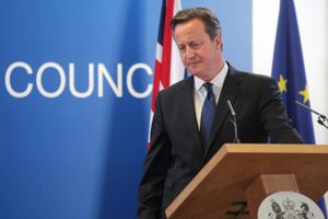 Borgerne i Storbritannien er blandt de største skeptikere i EU. Landets premierminister, David Cameron (billedet), har lovet briterne at genforhandle forholdet til EU og derefter udskrive en folkeafstemning senest i 2017 om at blive i EU. Lederen af Bruxelles-kontoret for tænketanken Open Europe tror, at et dansk nej kan gavne Cameron i forhandlingerne om EU-reformer. Arkivfoto: Yves Logghe/AP