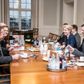 Et billede fra de indledende forhandlinger om retsforbeholdet i Statsministeriet.