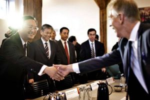 I 2011 var Kinas udenrigsminister Yang Jiechi på besøg i København hos sin danske kollega Villy Søvndal (SF). Foto: Mathias Christensen/Politiken