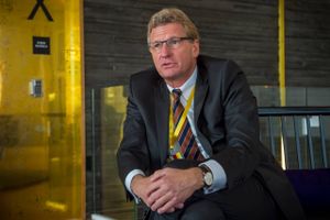 Transportminister Bernd Buchholz på konference mandag i Malmø om den kommende Femern-forbindelse. (Foto: Alev Dogan)