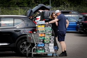 Øl og sodavand er fortsat de store varegrupper som bliver solgt i den dansk/tyske grænsehandel. Foto: Anders Brohus.