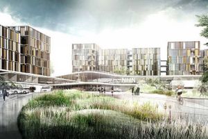 Nyt Hospital Nordsjælland i Hillerød. Bag Nordsjællands nye akuthospital står de internationalt anerkendte arkitekter Herzog & de Meuron.