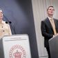 Der var ingen embedsmænd til stede i Statsministeriets spejlsal, da regeringen i form af statsminister Mette Frederiksen, sundhedsminister Magnus Heunicke og justitsminister Nick Hækkerup fredag her præsenterede planerne for yderligere grænseåbning. (Foto: Liselotte Sabroe/Ritzau Scanpix)