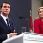 Frankrigs premierminister Manuel Valls under pressemødet i Statsministeriet sammen med statsminister Helle Thorning-Schmidt.