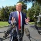 U.S. President Donald Trump speaks to reporters as he departs for travel to the AMVETS convention in Kentucky from the South Lawn of the White House in Washington, U.S. August 21, 2019. REUTERS/Tasos Katopodis
