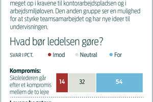 500 adspurgte danskere vil hellere have kompromiskurs end innovation fra en skoleleder i ugerne efter reformen. 