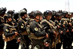 Eliteenheder fra Irak gør klar til at generobre Fallujah. Foto: AP