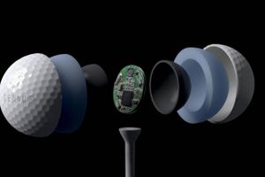 Sådan skal den kommende geniale goldbold se ud inden i. Men et elektronisk hjerte. Illustration: OnCore Golf
