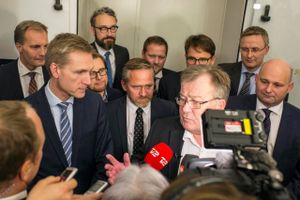 Partierne i blå blok blev fredag enige om en aftale om finansloven for 2017. Foto: Jens Dresling/Polfoto