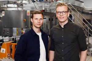 Direktør Søren Aamand (th) og økonomichef Anders Houmann stiftede Nohrlund i 2014. Nu er virksomheden solgt til Royal Unibrew. Foto: PR