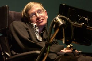 Den verdensberømte fysiker Stephen Hawking i 2003. Foto: AP/The Plain Dealer/Scott Shaw