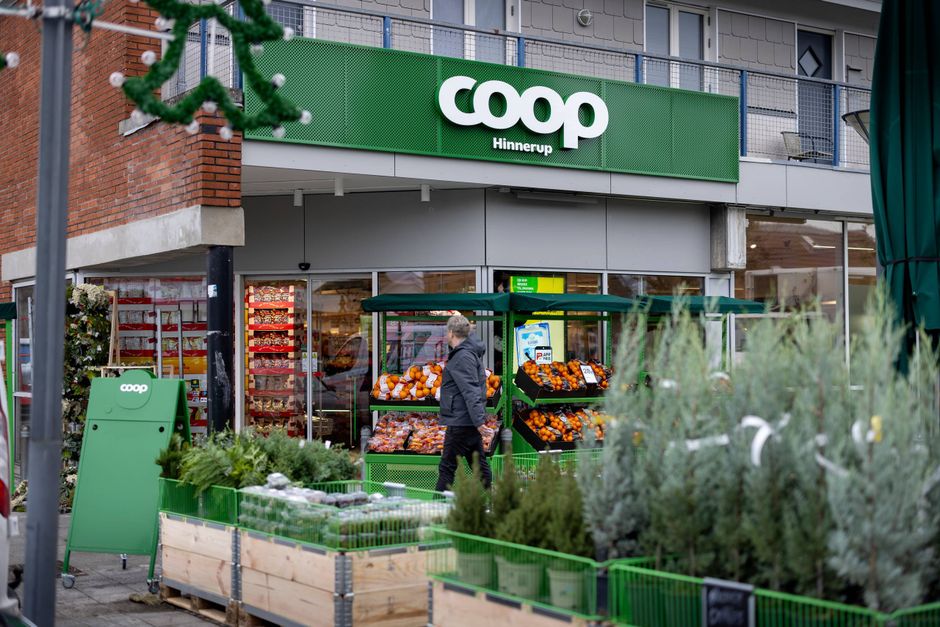 Ambitionen for Coop Danmark er at den nye supermarkedskæde med den grønne farve kommer op på 250 butikker. Den første testbutik er netop åbnet i østjyske Hinnerup. Foto: Joachim Ladefoged. 