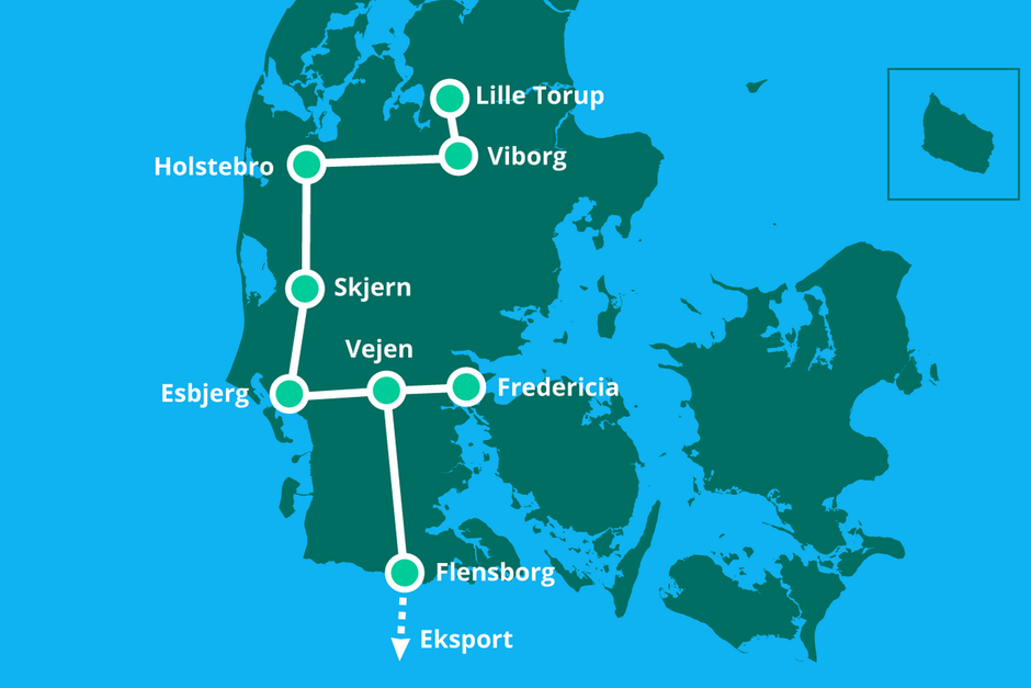 Danmark og Tyskland er rykket endnu tættere på hinanden om etableringen af et brintrør fra Jylland til de store tyske industriområder.