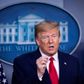 Delstaterne Texas og Vermont vil åbne nogle virksomheder fra på mandag, siger USA's præsident, Donald Trump, på sit daglige pressemøde om coronavirusset i Det Hvide Hus i Washington D.C. Foto: Alexander Drago/Reuters