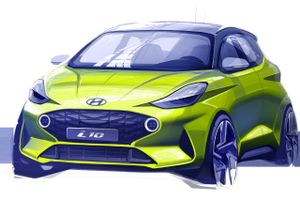 Hyundai har vist en skitse, der viser designet af mærkets tredje generation i10-mikrobil, som får verdenspremiere på Frankfurt-motorshow i september.