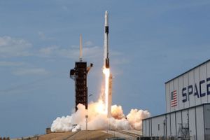 SpaceX er det første private firma nogensinde til at stå for opsendelsen af astronauter. Foto: Joe Skipper/Reuters