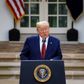 USA's præsident, Donald Trump, siger på et pressemøde, at det dagligt antal af døde i USA som følge af virusset vil toppe om to uger. Foto: Alexander Drago/Reuters