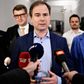 Finansminister Nicolai Wammen under doorstep efter forhandlinger om økonomisk sommerpakke. Foto: Philip Davali