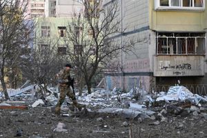 n the first days of the war, his Russian employees in the group chat told the Ukrainians that "they are so sorry and ashamed for the actions of their country. . . . It was obvious that in our company no one supported the Russian invasion," Udodov said. Foto: AFP/Genya Savilov  