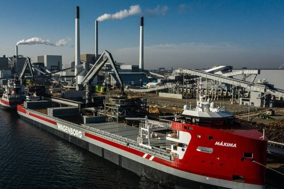 Levering af biomasse til Amagerværket. Foto: PR/Hofor
