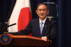 Japans premierminister, Yoshihide Suga. Foto: AFP/Behrouz Mehri