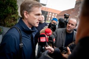 Kristian Thulsen Dahl efter afhøring i straffesagen mod Morten Messerschmidt. Foto: Liselotte Sabroe/Ritzau Scanpix