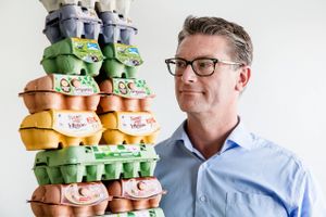 Adm. direktør Ulrik Kolding Hartvig, Brødrene Hartmann A/S, der er verdens største producent af æggebakker.