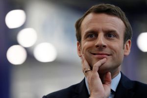 Emmanuel Macron er favorit til at blive Frankrigs nye præsident. Foto: AP/Thomas Samson