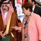 Chefen for IMF, den bulgarske økonom Kristalina Georgieva, sammen med Saudi Arabiens finansminister , Mohammed al-Jadaan, efter et bilateralt møde i forbindelse med G20-samlingen i Bali i forrige weekend. Foto: Sonny Tumbelaka/Pool via Reuters