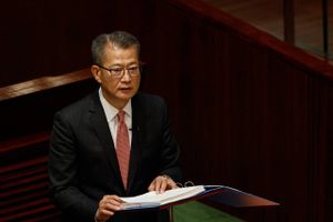 Hongkongs finansminister Paul Chan. Foto: Tyrone Siu/Reuters/Ritzau Scanpix