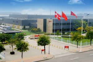 Danfoss-fabrikken, der er blevet hædret som en af verdens bedste. Foto: Danfoss