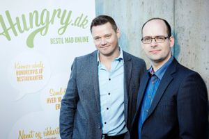 Morten Larsen(tv), direktør og stifter af Hungry Group, og Rune Risom(th), direktør for Hungry.dk. Foto: Hungry Group