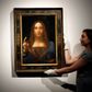 Det 500 år gamle maleri "Salvator Mundi" blev solgt for 450,3 millioner dollar efter knap 20 minutters budkrig. Foto: Kirsty Wigglesworth/AP