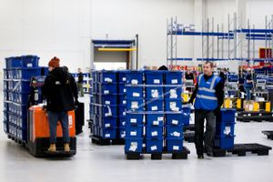 Nemlig.com er landets største aktør inden for dagligvarehandel på nettet. Virksomheden har eget varelager i Brøndby på 36.000 kvadratmeter. Arkivfoto: Finn Frandsen.