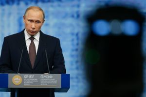 Russian President Vladimir Putin speaks at the St. Petersburg International Economic Forum in St. Petersburg, Russia, Friday, June 17, 2016. (AP Photo/Dmitry Lovetsky)